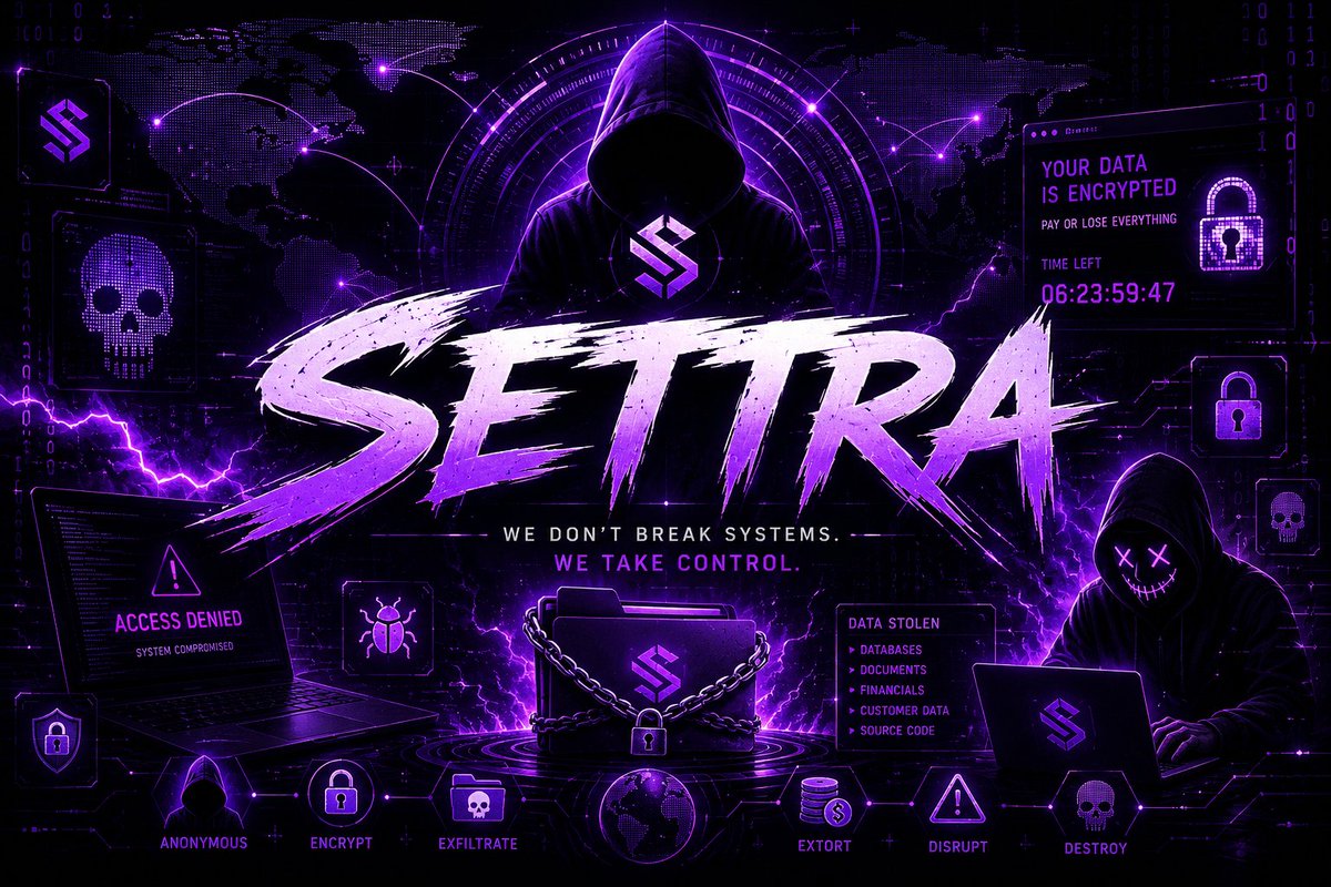 Ido Cohen: New Ransomware Group: Settra Settra has entered the ransomware landscape with 10+ published victims already listed on its leak site. Unlike groups that attempt to justify their actions, Settra openly states its motivation is simple: money. The group claims it does not target specific countries or industries—it targets organizations with exploitable security weaknesses. Ido Cohen: New Ransomware Group: Settra Settra has entered the ransomware landscape with 10+ published victims already listed on its leak site. Unlike groups that attempt to justify their actions, Settra openly states its motivation is simple: money. The group claims it does not target specific countries or industries—it targets organizations with exploitable security weaknesses.