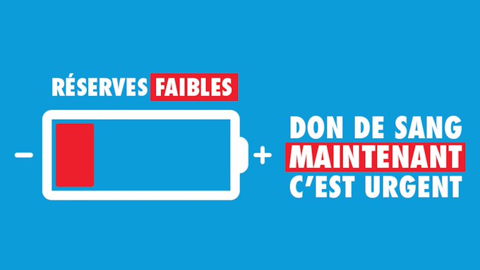 Appel au don de sang dans le département 62