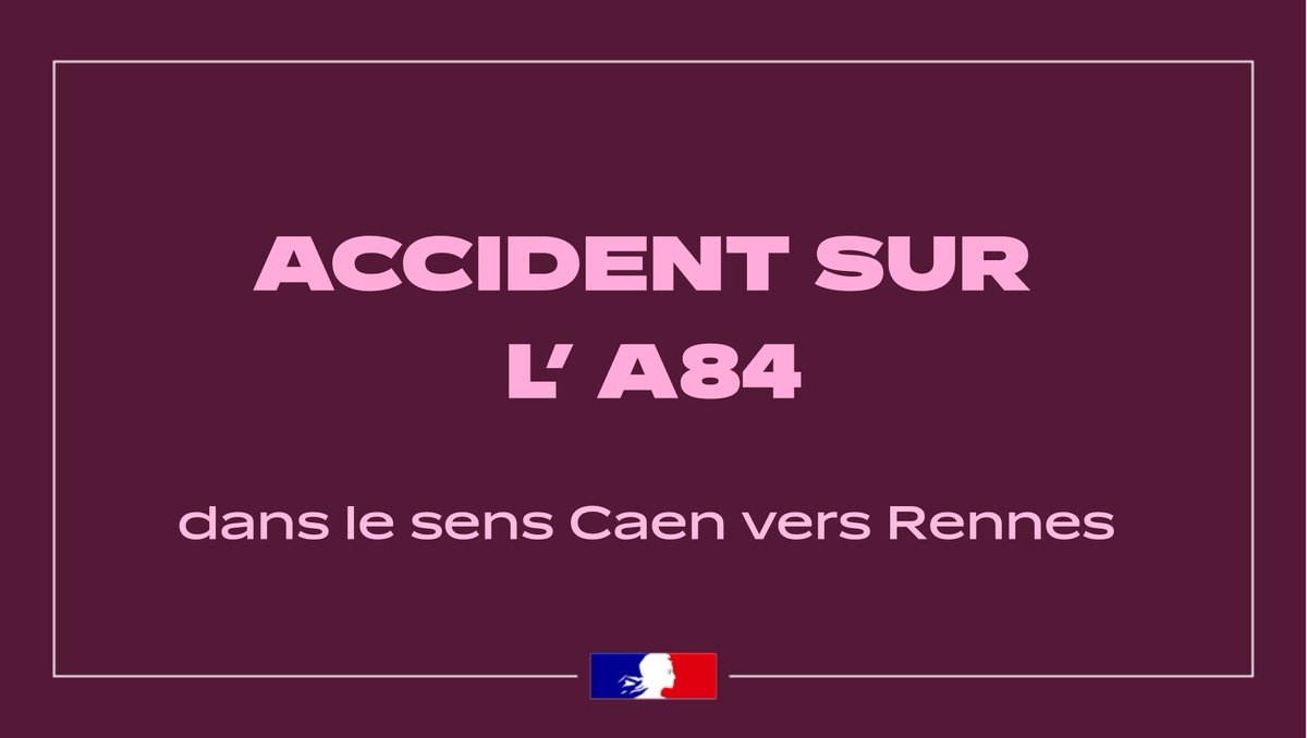 Accident sur l'A84 à Gouvets