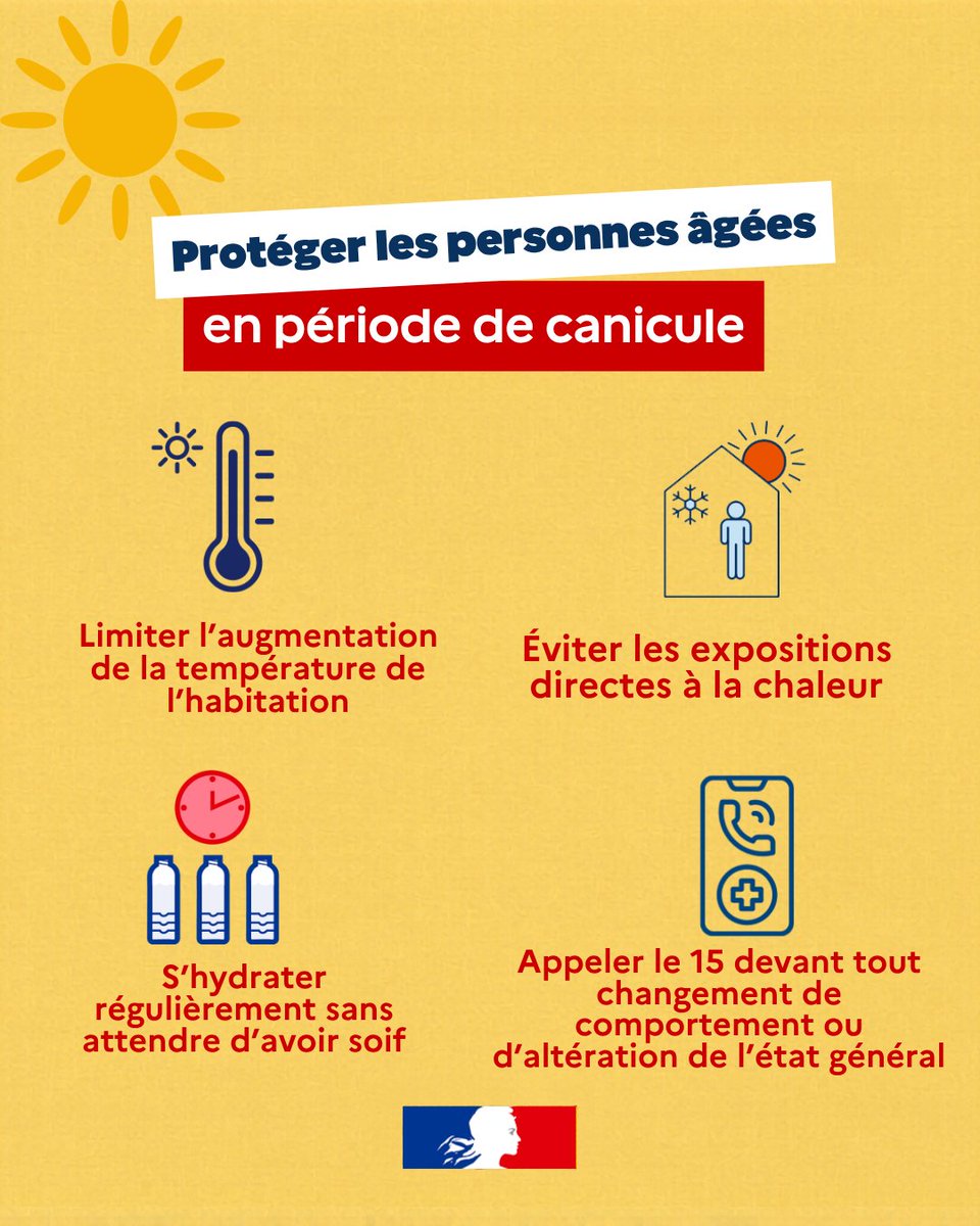 Conseils pour les personnes âgées en cas de canicule Haute-Savoie
