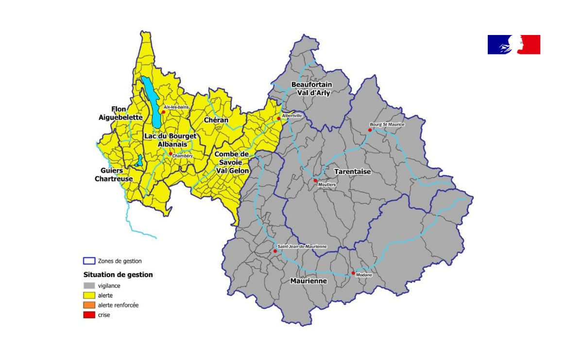Mesures de restriction des usages de l’eau en Savoie