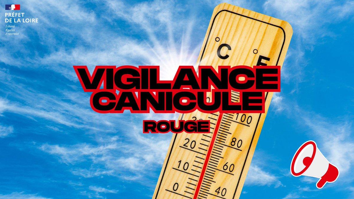 Canicule vigilance rouge Loire 25 juin 2026