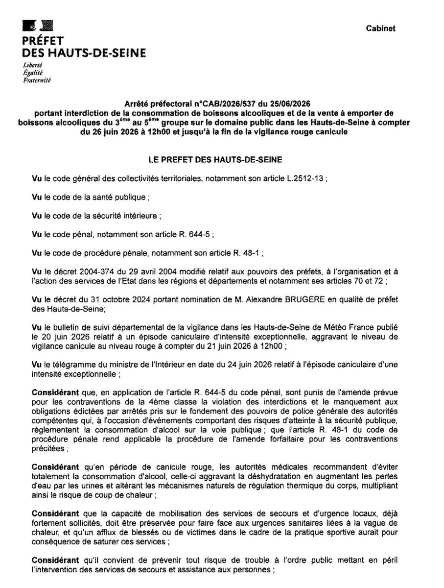 Vigilance rouge canicule dans les Hauts-de-Seine