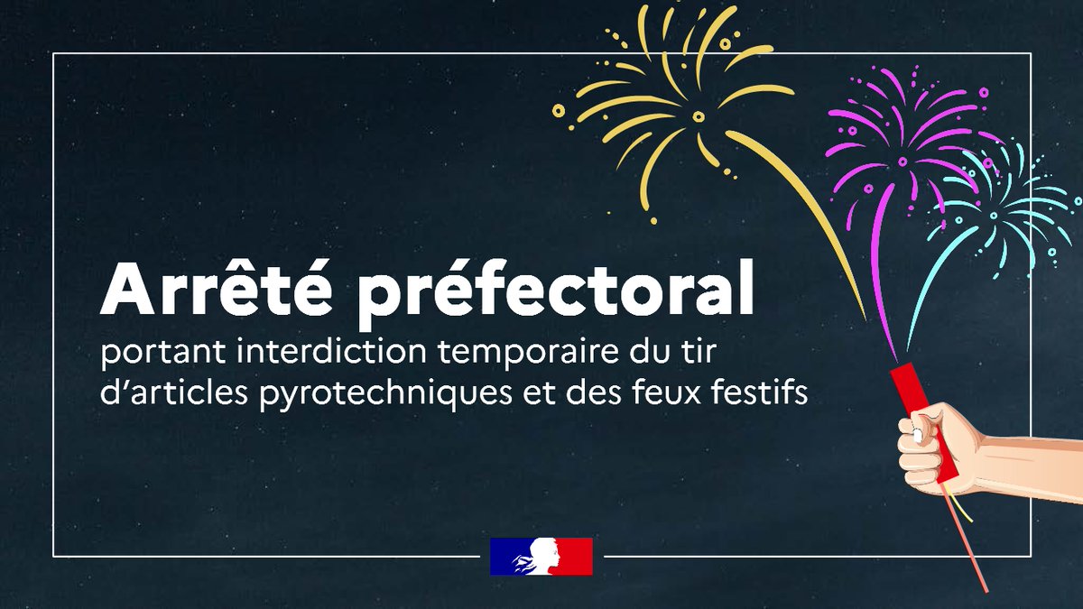 #PréventionIncendie | Face au risque élevé de feu, le préfet de Tarn-et-Garonne renforce les mesures de prévention. 🚫 Articles pyrotechniques interdits aux non-professionnels 🚫 Feux festifs, feux de camp et barbecues interdits sur l’espace public 🔎 https: