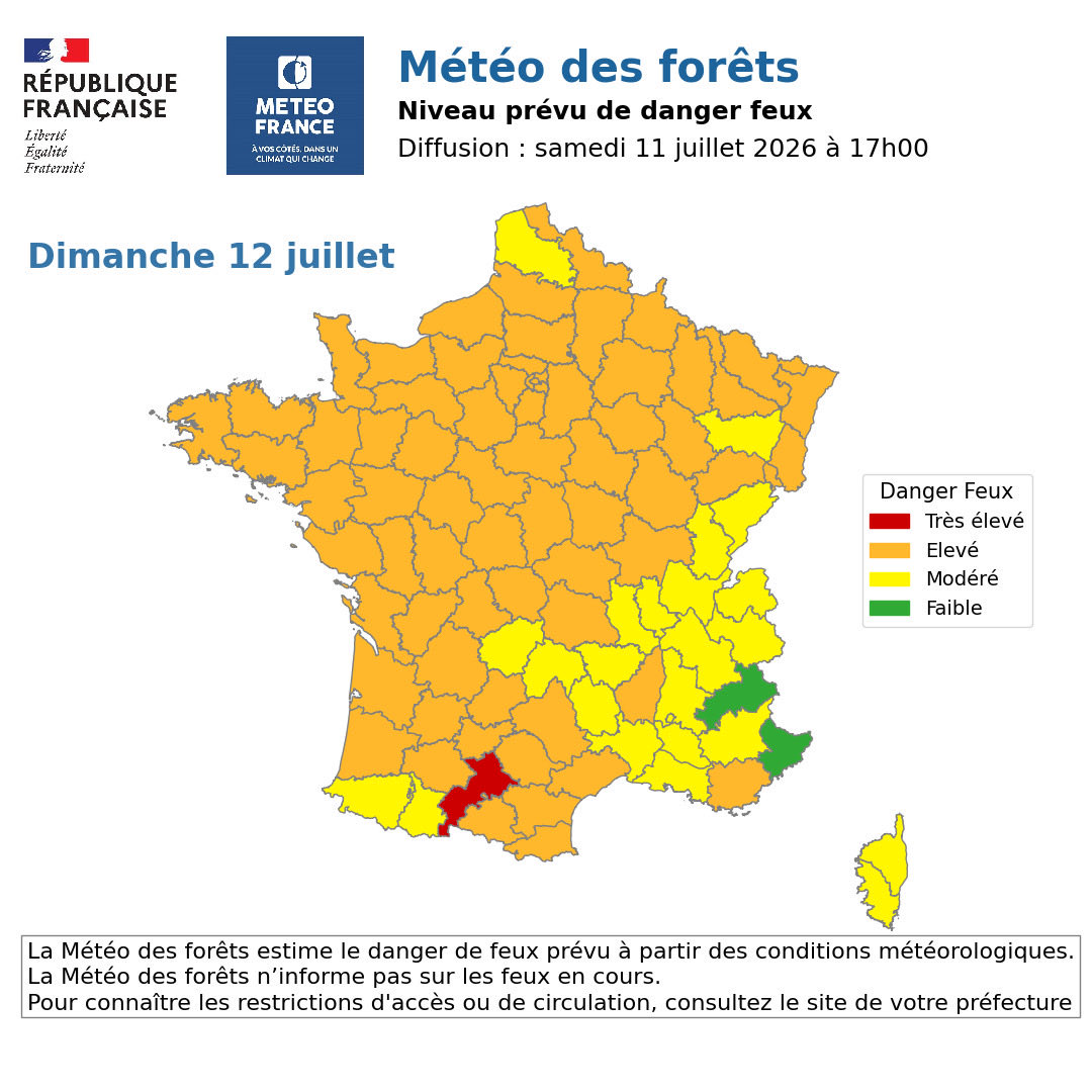 Niveau très élevé de danger feux en Haute-Garonne