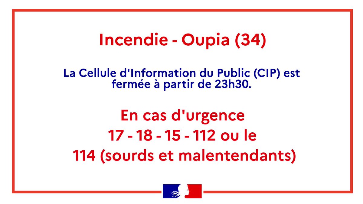 Incendie à Oupia