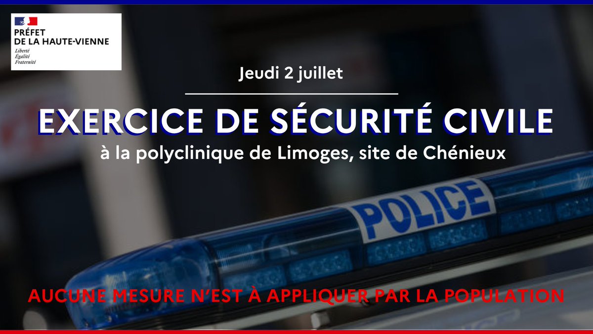 Exercice de sécurité civile à la polyclinique de Limoges