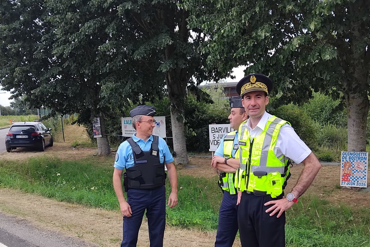 Contrôle routier de sécurité au Mêle-sur-Sarthe