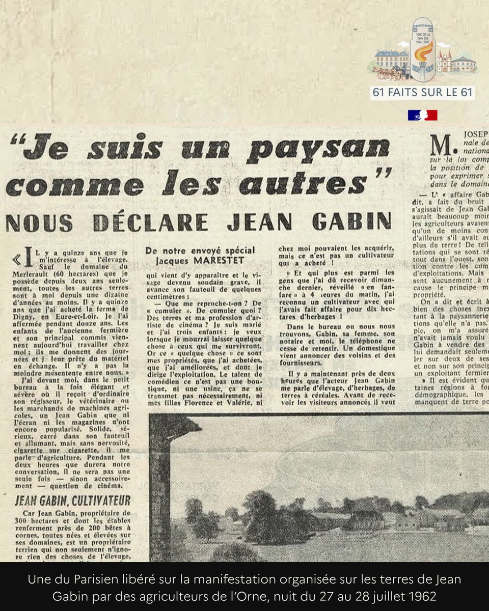 Liens de Jean Gabin avec l'Orne