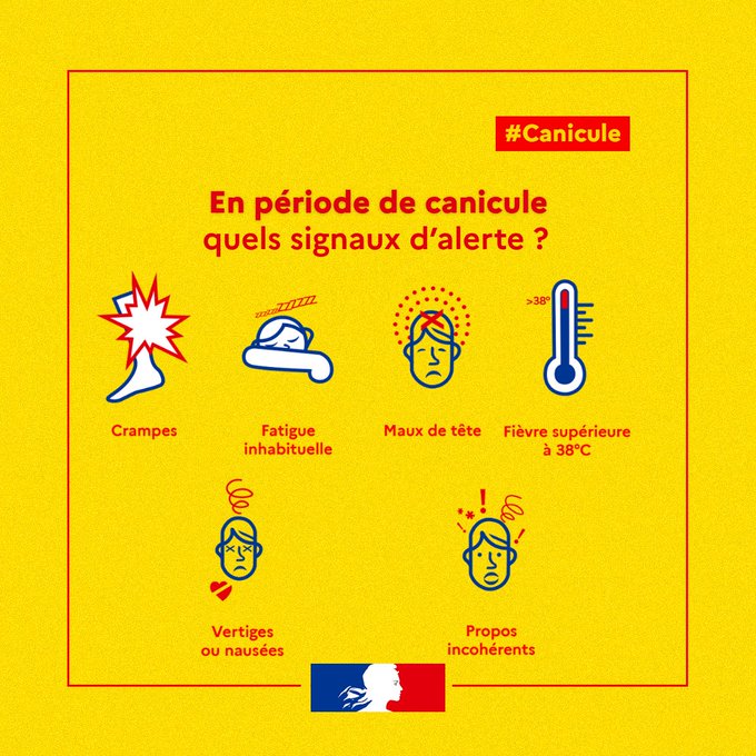 Canicule et symptômes d'alerte en Gironde