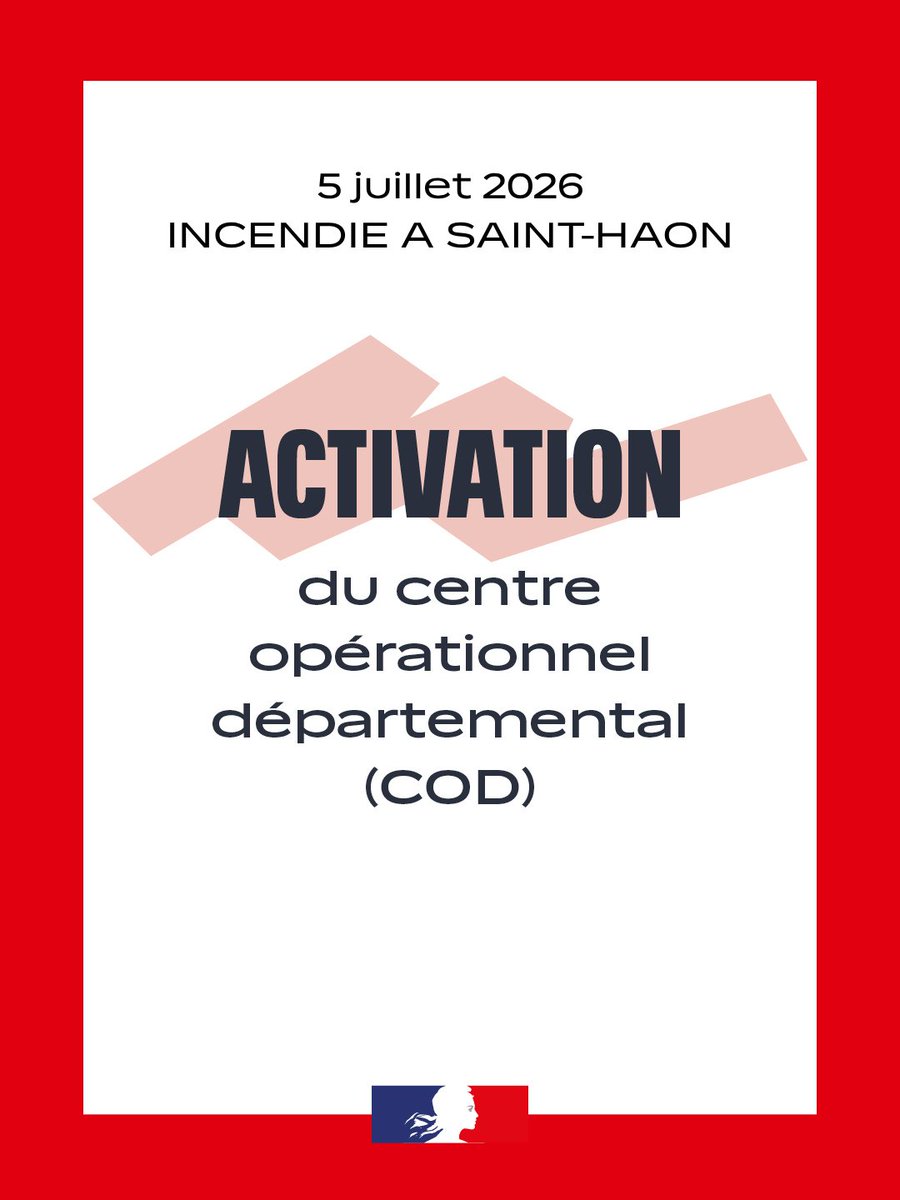 Incendie en cours près de Sain-Haon et Rauret