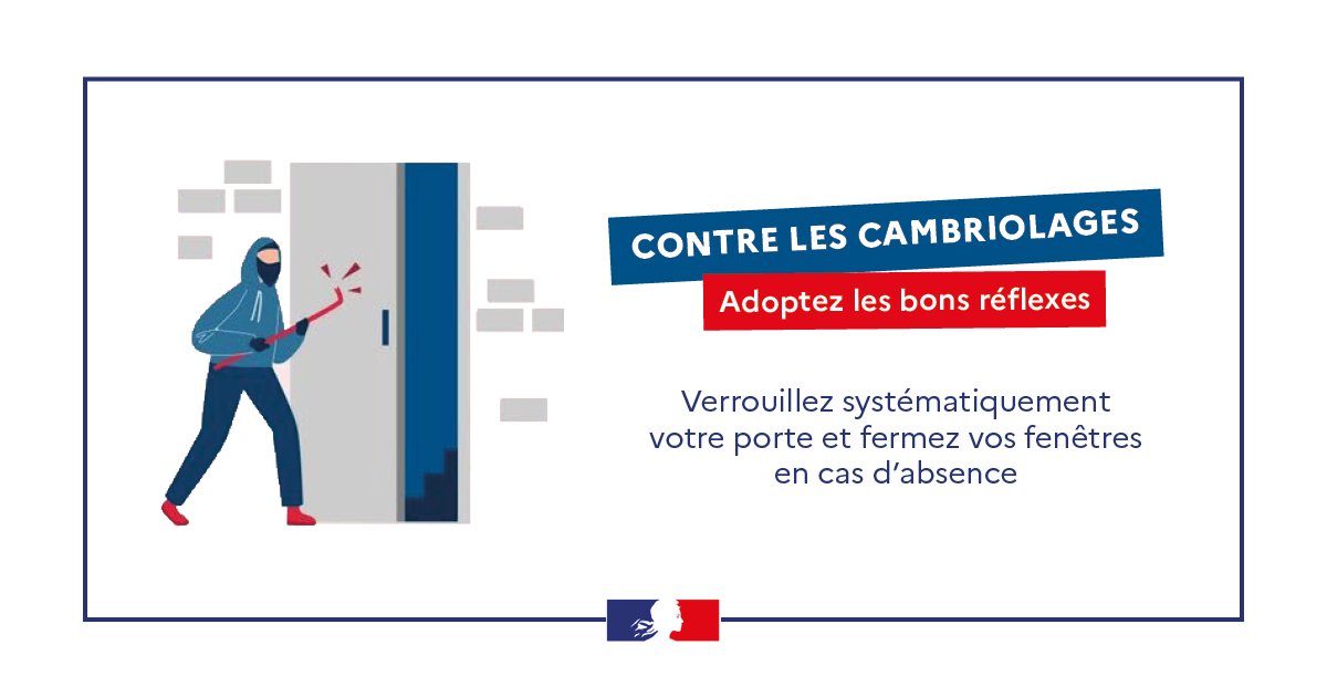 Conseils sécurité en cas de tentative d’effraction ou de cambriolage Préfecture 85