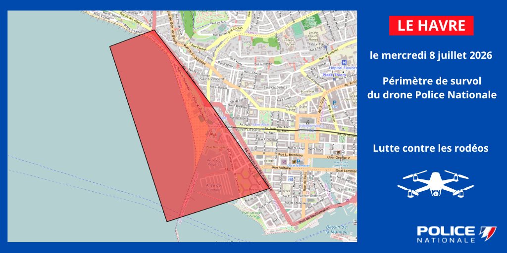 Surveillance par drone au Havre