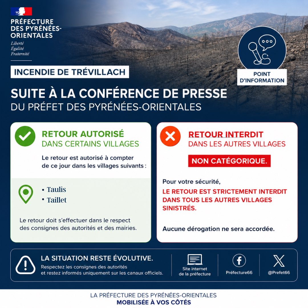 Incendie dans les Pyrénées-Orientales