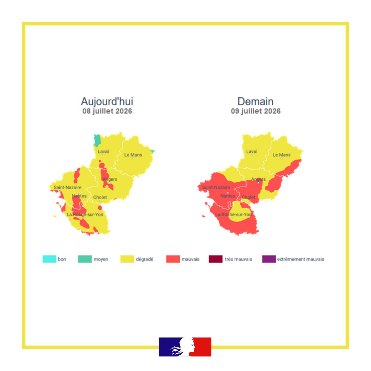 Qualité de l'air dégradée en Mayenne