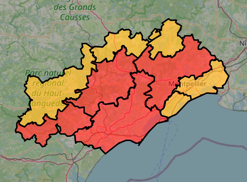 Journée à risque très élevé d’incendies dans l’Hérault