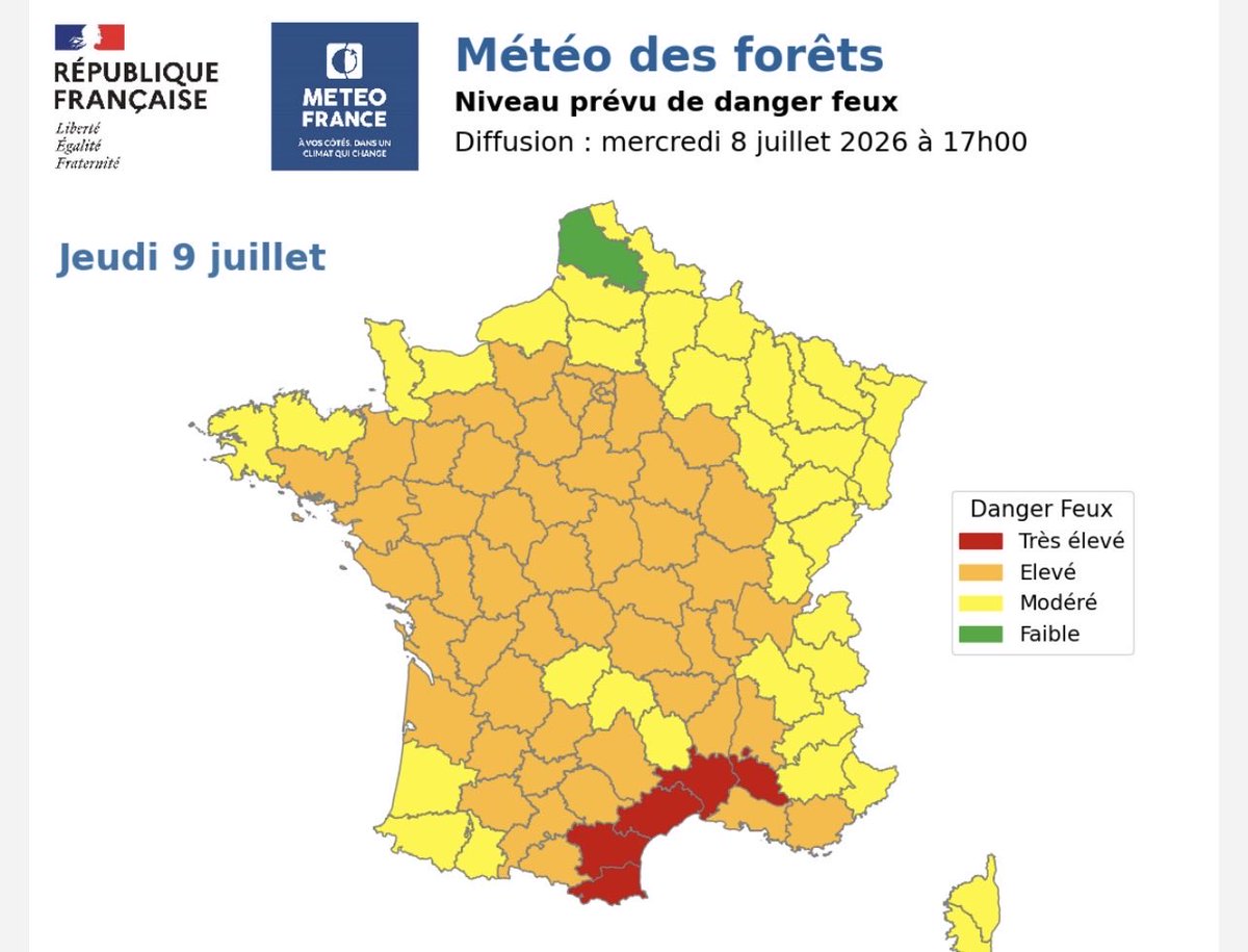 Risque d'incendie sévère dans l'Eure le 09/07