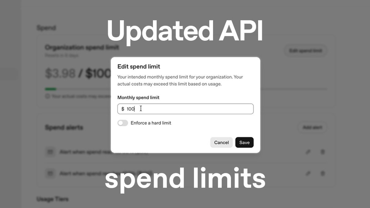 Original video thumbnail: OpenAI Developers - OpenAI Expands API Hard Spend Limits to All Accounts
