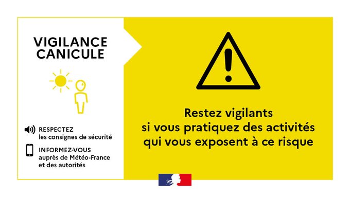 Vigilance jaune canicule Alpes-Maritimes