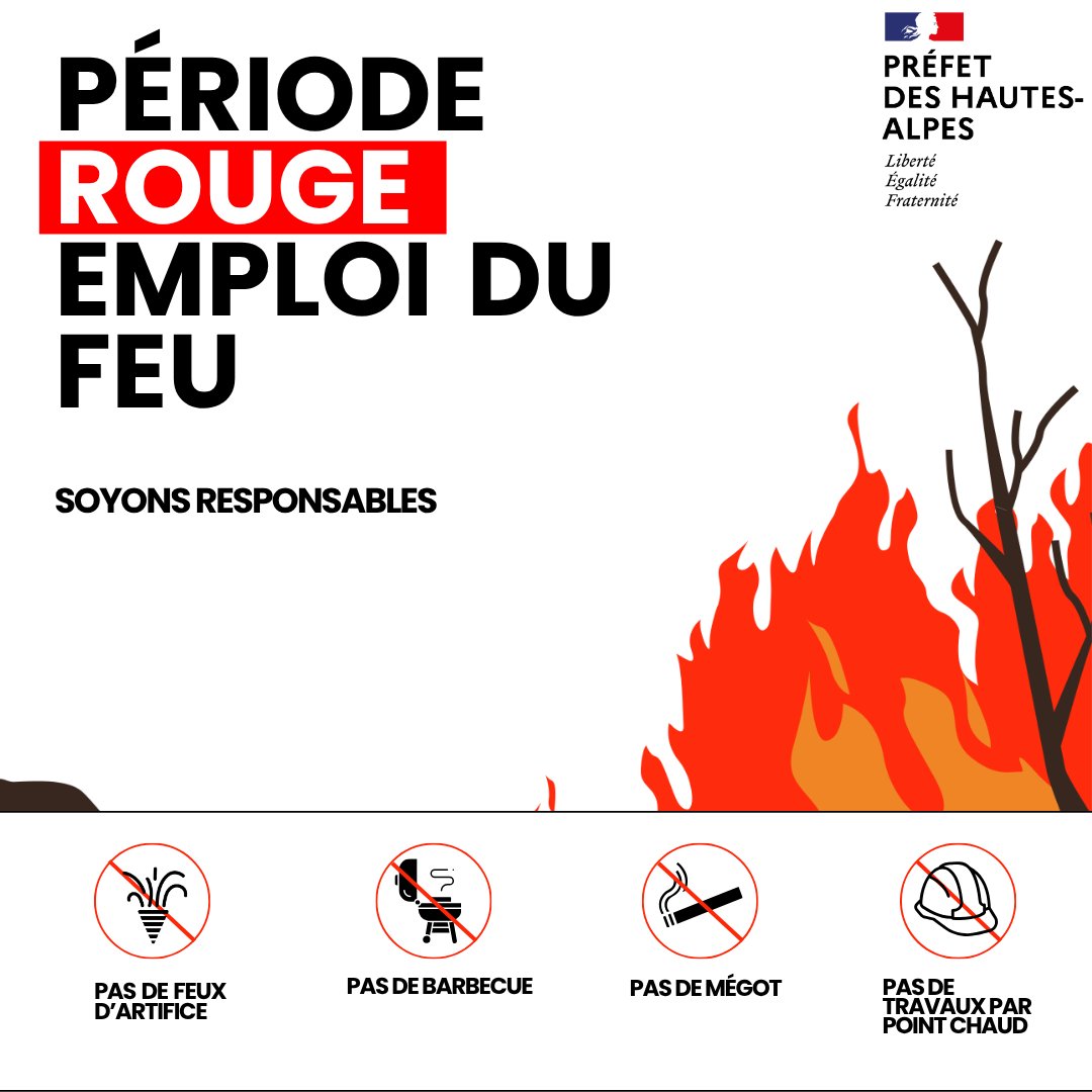 Période rouge pour les incendies dans les Hautes-Alpes