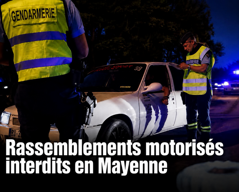 Interdiction rassemblements véhicules motorisés Mayenne