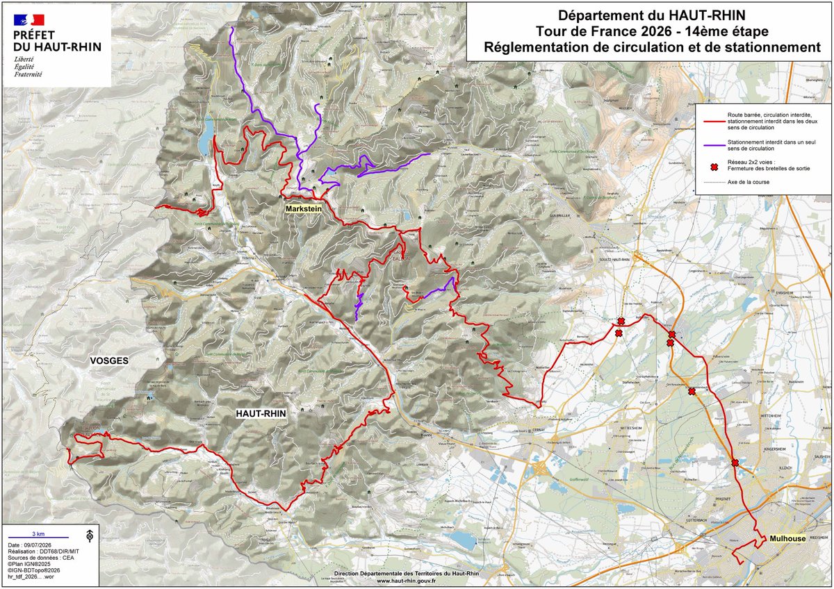 Traversée du Tour de France dans le Haut-Rhin