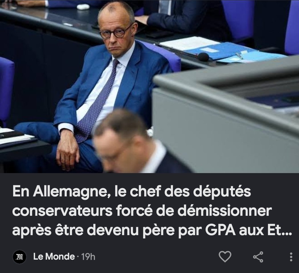 Comme en France, les dirigeants des partis soi-disant de droite ou conservateurs sont pro-avortement, pro-GPA etc. Ils ne sont donc pas plus conservateurs que je suis mélenchoniste. https://share.google/CwzJmwtQMCVPDY5Tk