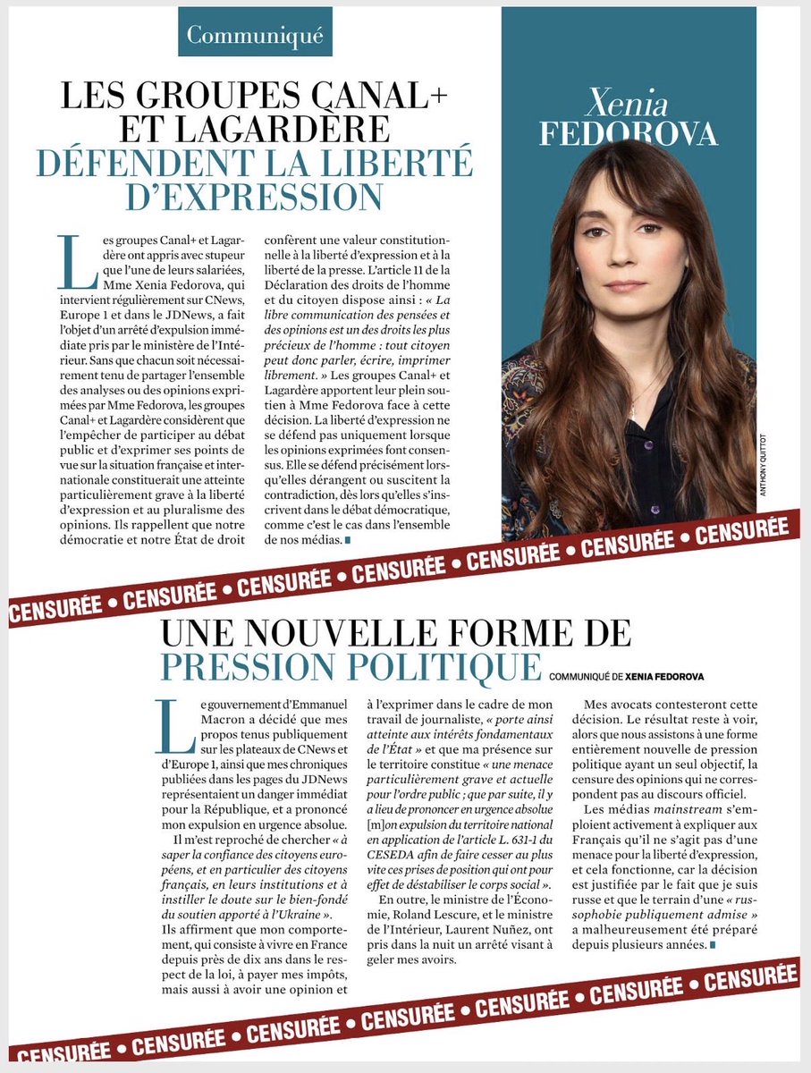Merci chère Xenia @xfedorova de soutenir le combat des Français pour la liberté. Il y aura toujours des Russes aux côtés des Français dans la lutte contre l'occupant, l'histoire se répète et c'est tant mieux.