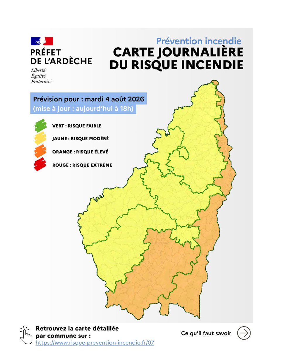Prévention incendie – Risque élevé en Ardèche le 10 juillet