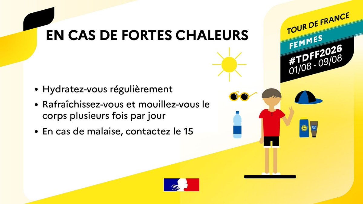 Vigilance orange canicule pour le Tour de France Femmes 2026 dans les Alpes-Maritimes