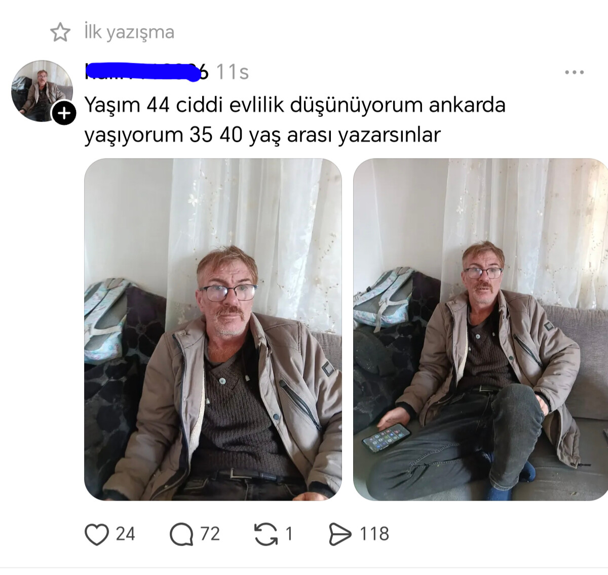 Threads'te keşfete düşen gönderiye gelen yorumlar
