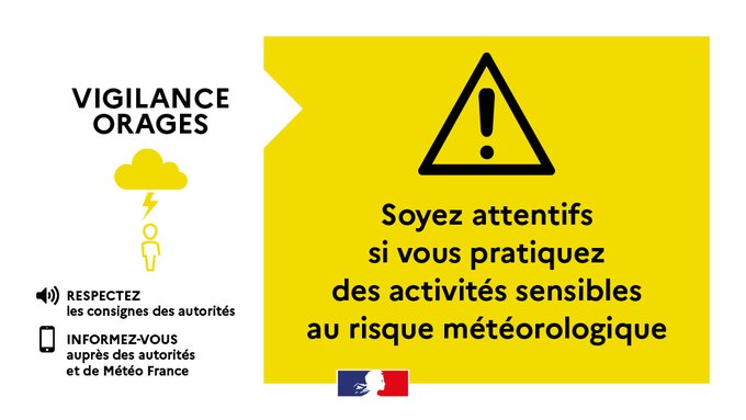 Vigilance jaune orages en Gironde jusqu'à 14h00