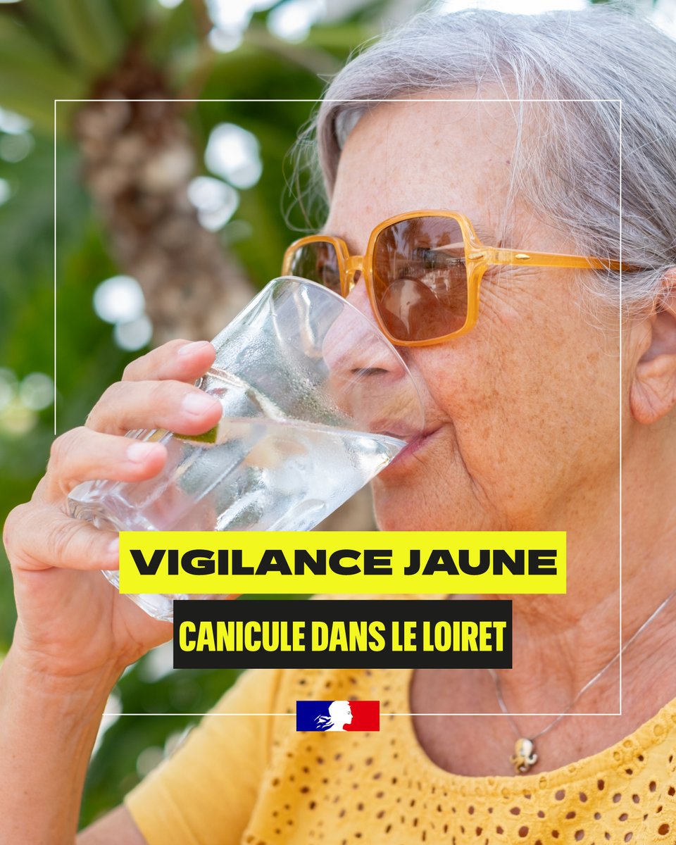 Vigilance jaune canicule au Loiret à partir de 12h