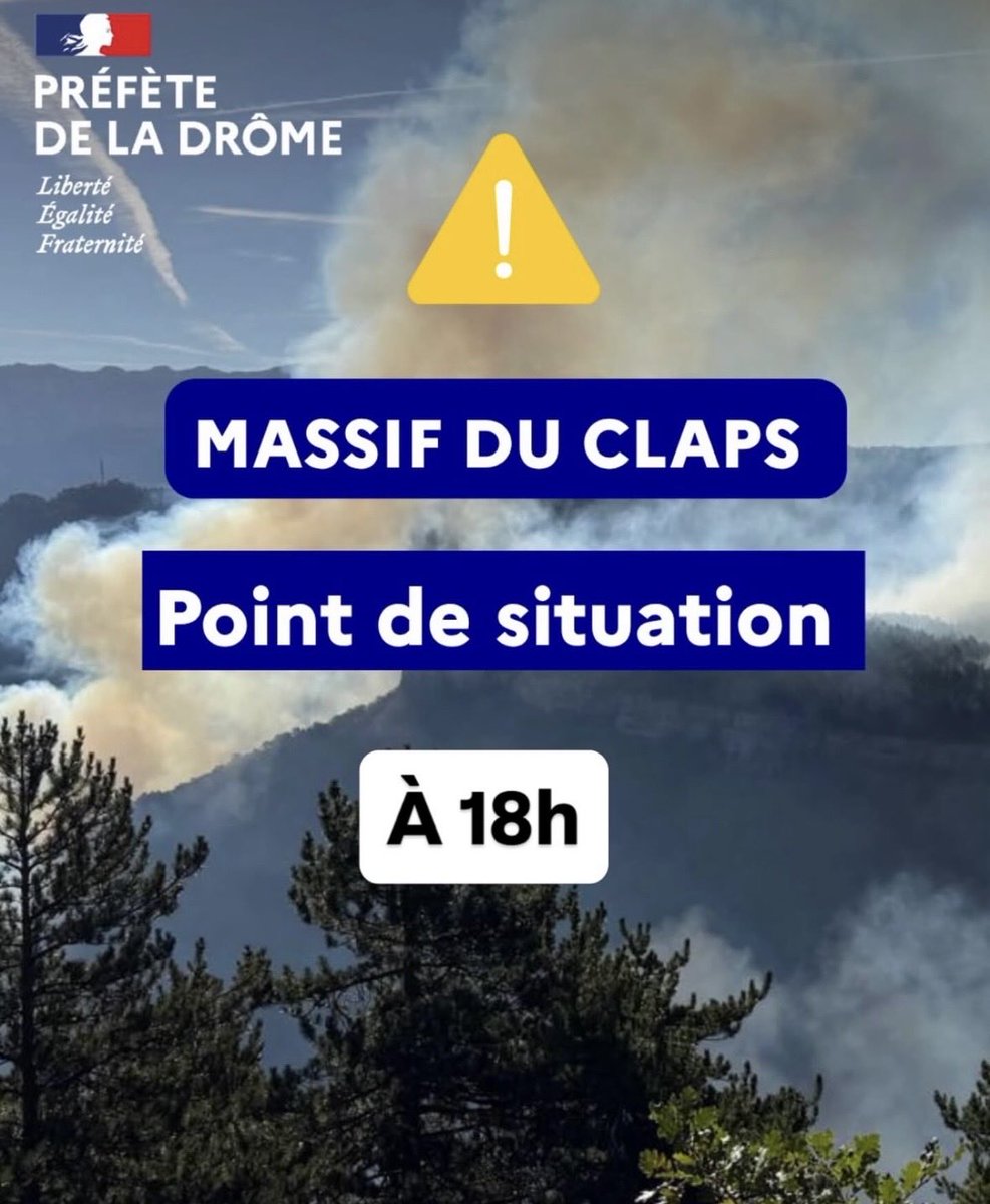Incendie du massif du Claps : 400 ha brûlés, progression limitée