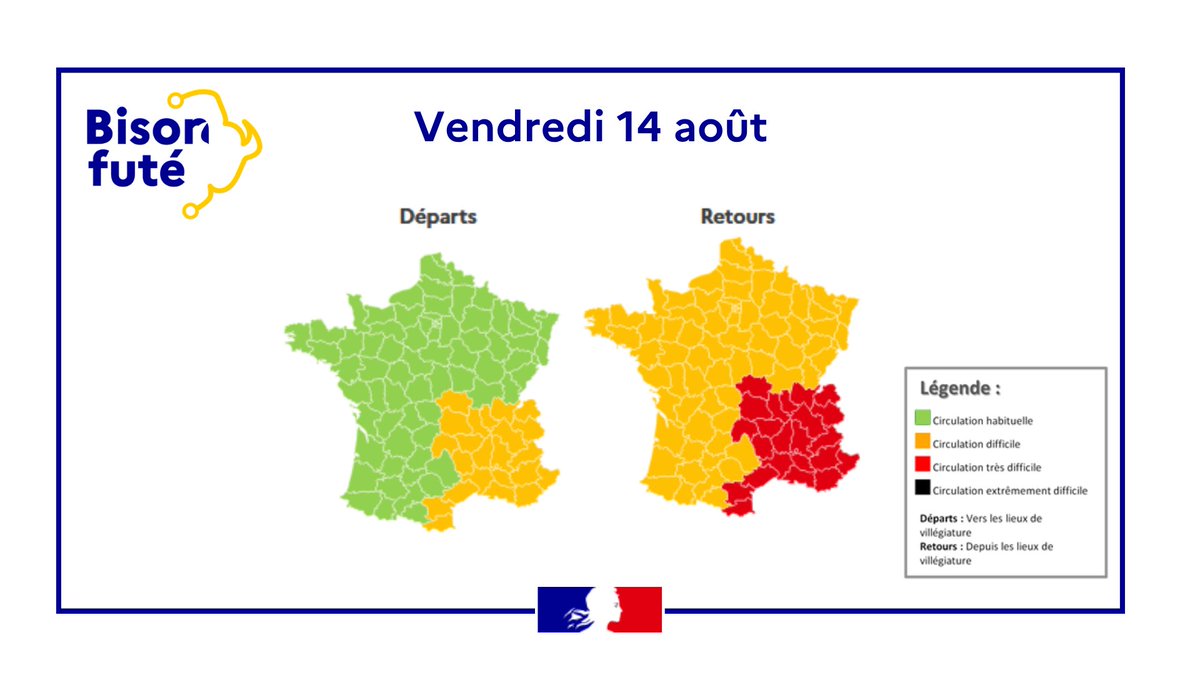 Conditions de circulation en Seine-Maritime du 14 au 17 août 2026