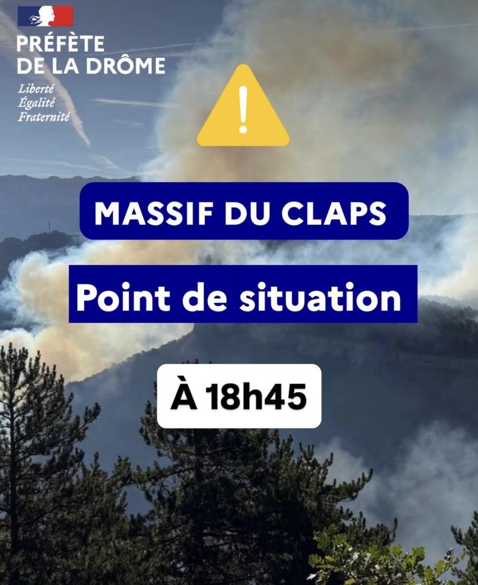 Incendie du massif du Claps : situation stable en Drôme