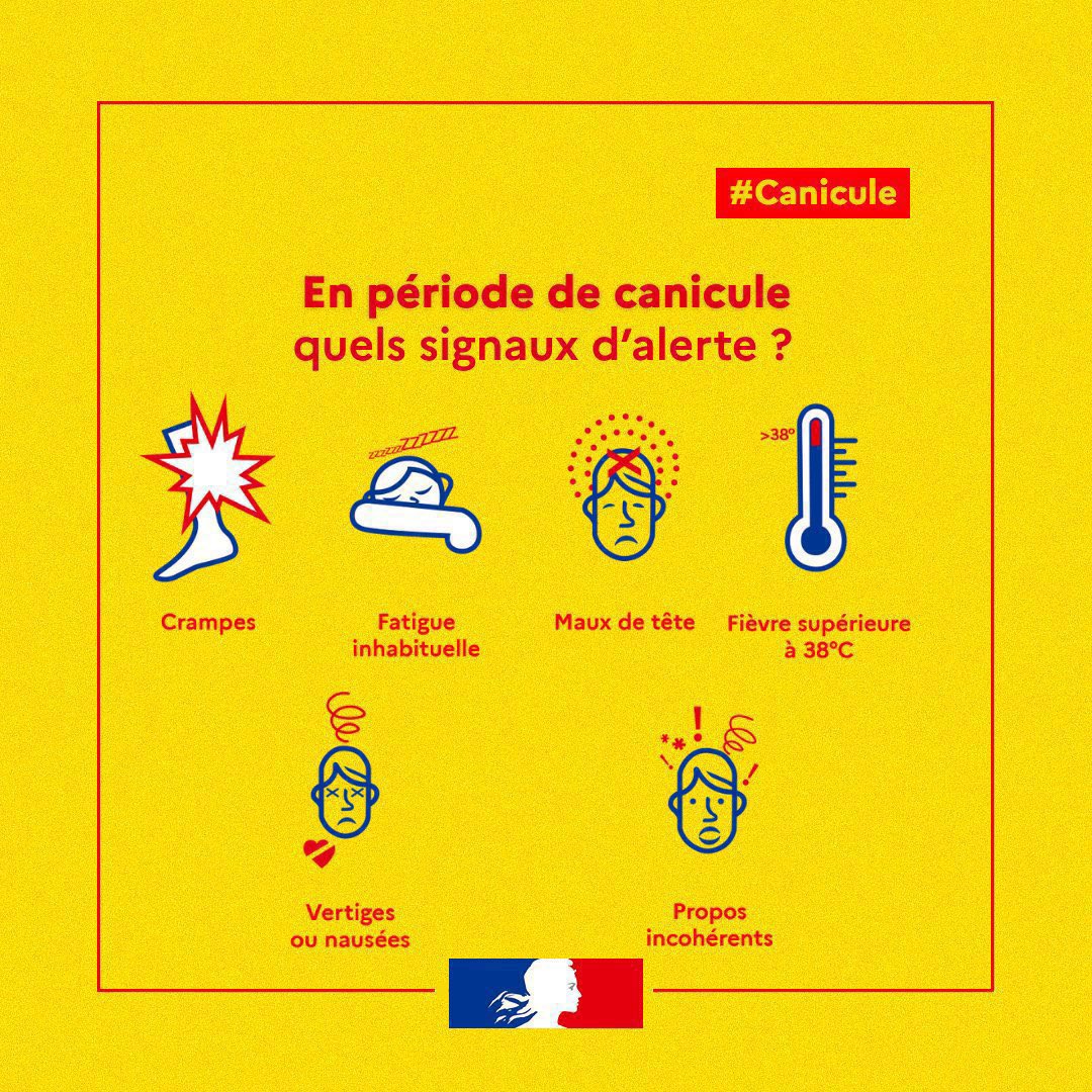 Alerte canicule : signes d'un coup de chaleur et mesures de prévention