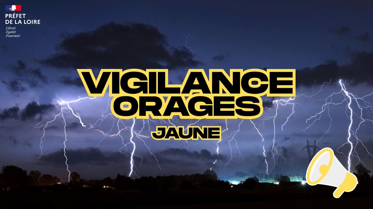 Vigilance jaune orages et orange canicule en Loire le 14 août