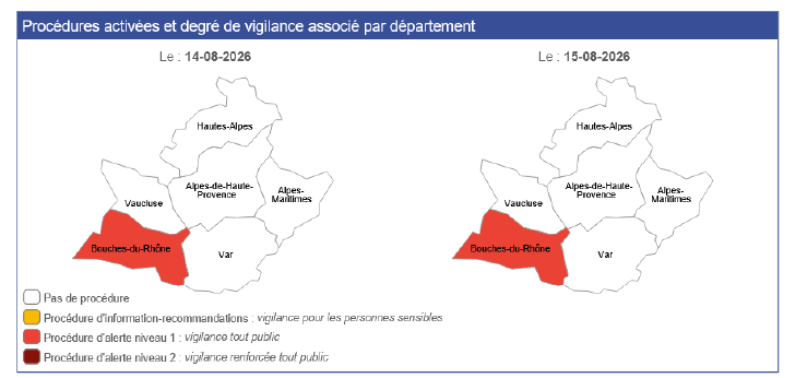 Alerte pollution ozone niveau 1 prolongée pour les Bouches-du-Rhône