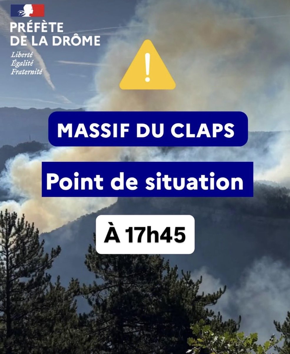 Incendie du massif du Claps : situation stable à 400 hectares le 14 août