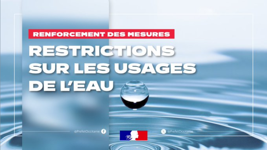 Restrictions renforcées sur l'eau en Haute-Garonne à compter du 15 août 2026