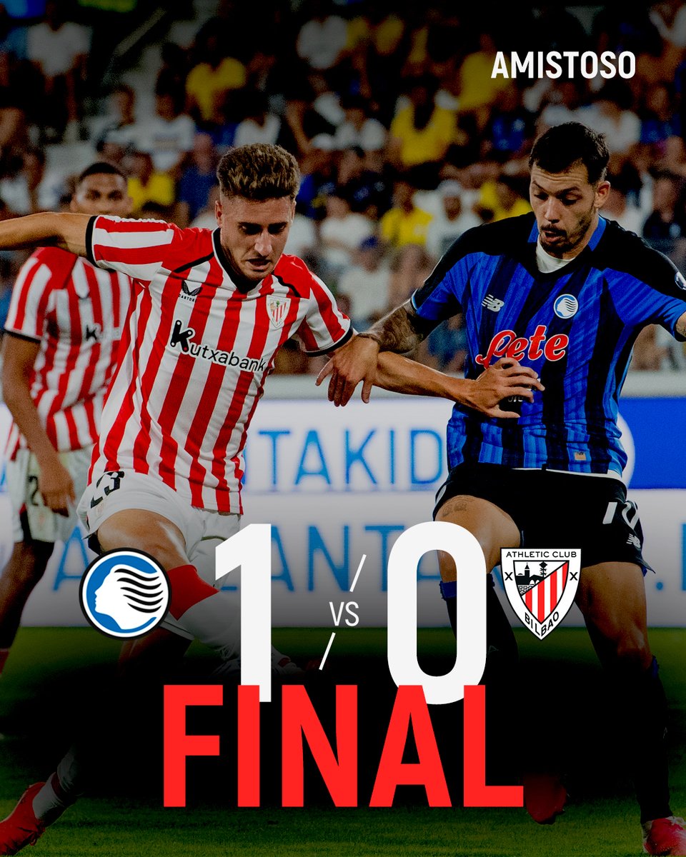 𝗙𝗜𝗡𝗔𝗟 El Athletic cierra la pretemporada 2026/27 con derrota en el Stadio di Bergamo. atalanta…