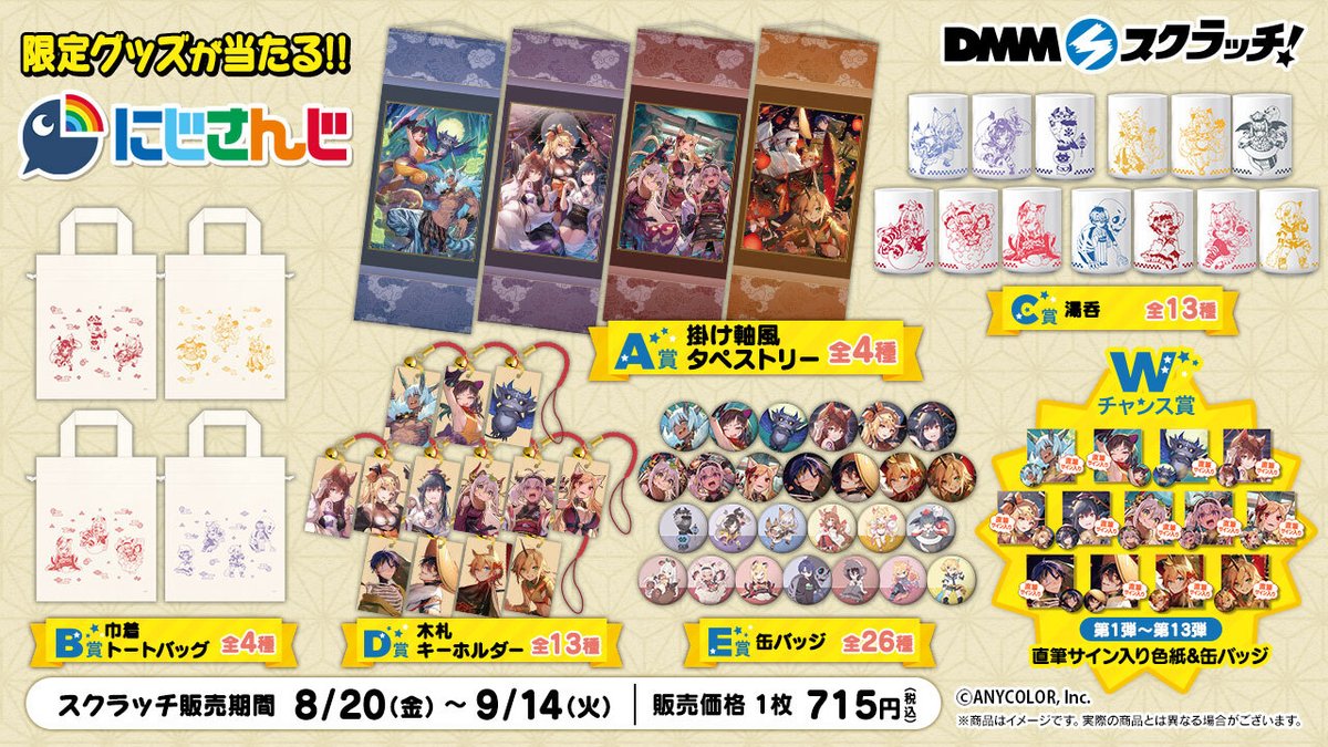 にじさんじ DMM 楽天 スクラッチ まとめ