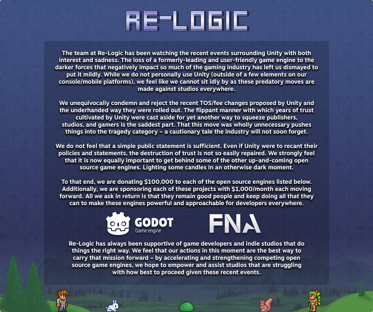 Screenshot of their statement